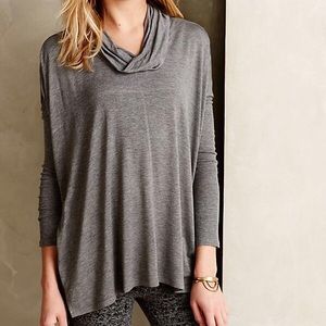 Anthropologie Grey Signe Cowl Neck Tunic